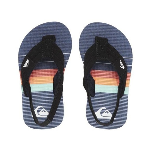 Quiksilver Unisex Child Molokai Blue Black Layback Toddler Sandal Size 4T - Picture 1 of 3